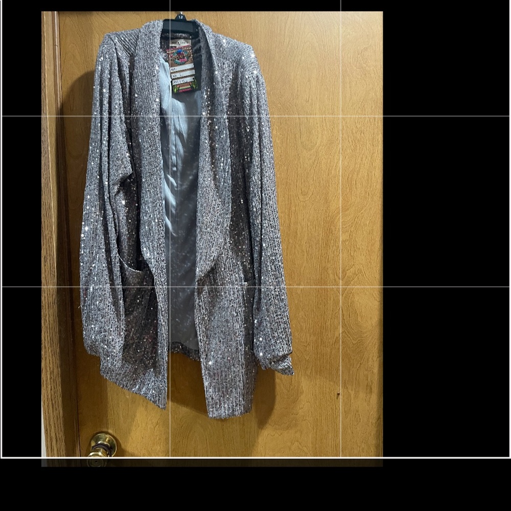 BNWT Grey beaded blazer